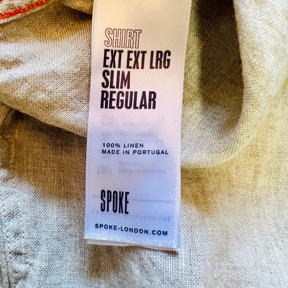 SPOKE-London Button Down Linen Shirt - Picture 7 of 8